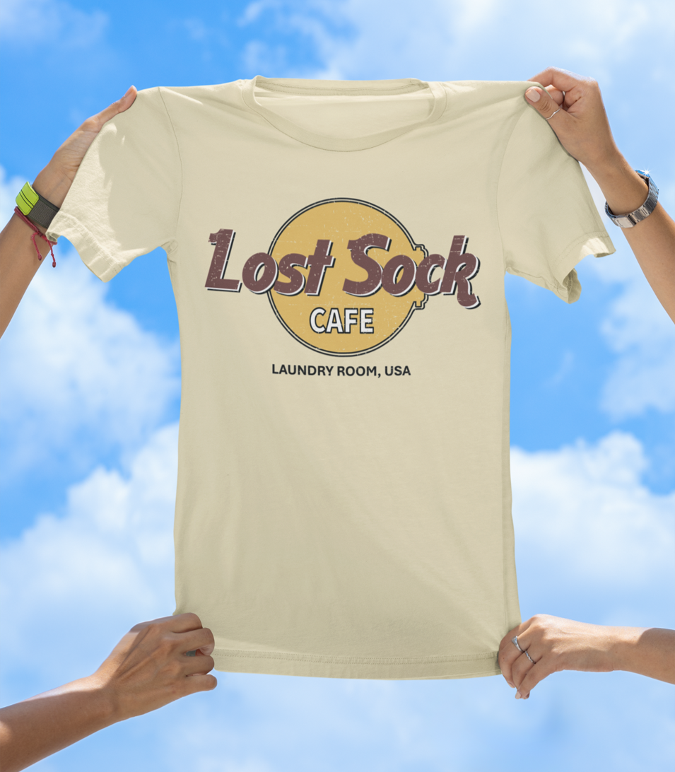 Lost Sock Café T-Shirt | Funny Laundry Room Graphic Tee - The Southern Yankee
