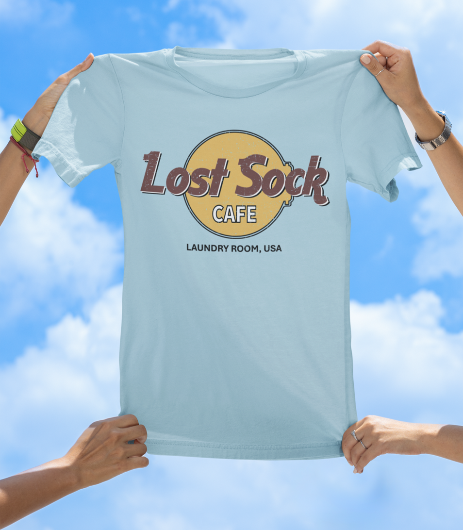 Lost Sock Café T-Shirt | Funny Laundry Room Graphic Tee - The Southern Yankee