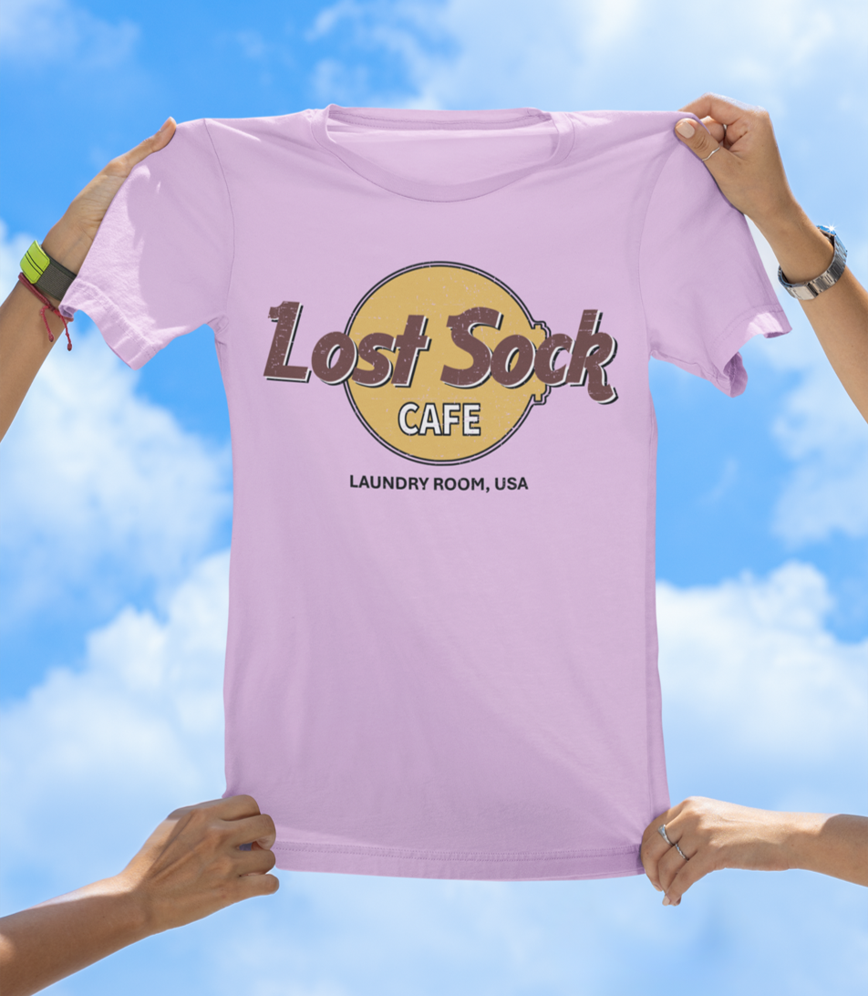 Lost Sock Café T-Shirt | Funny Laundry Room Graphic Tee - The Southern Yankee