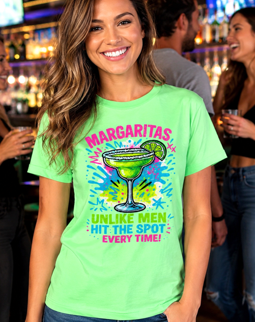 Margaritas Unlike Men T-Shirt | Sassy Cocktail Graphic Tee - The Southern Yankee