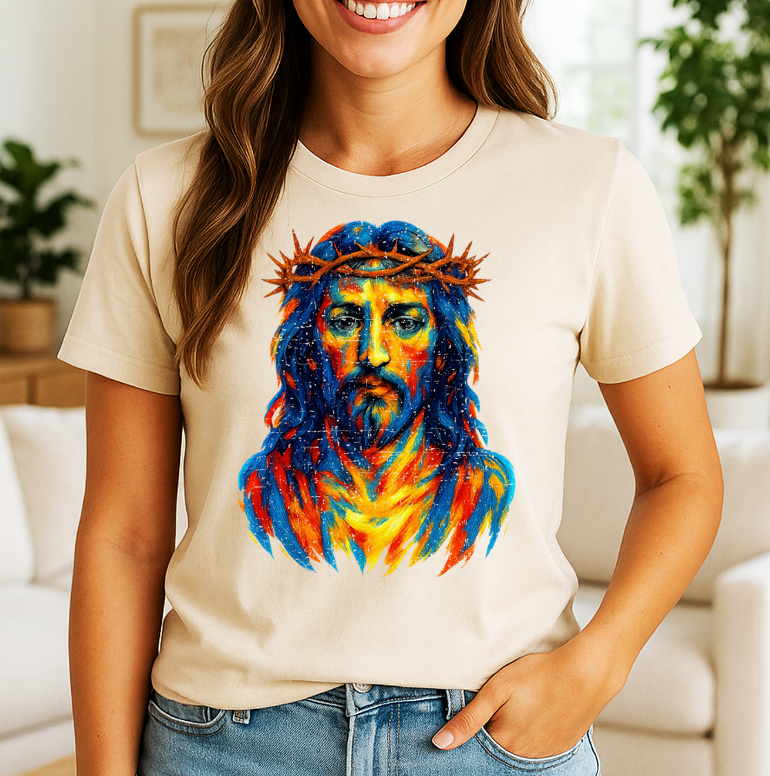 Painted Jesus T-Shirt – Faith Meets Art - The Southern Yankee
