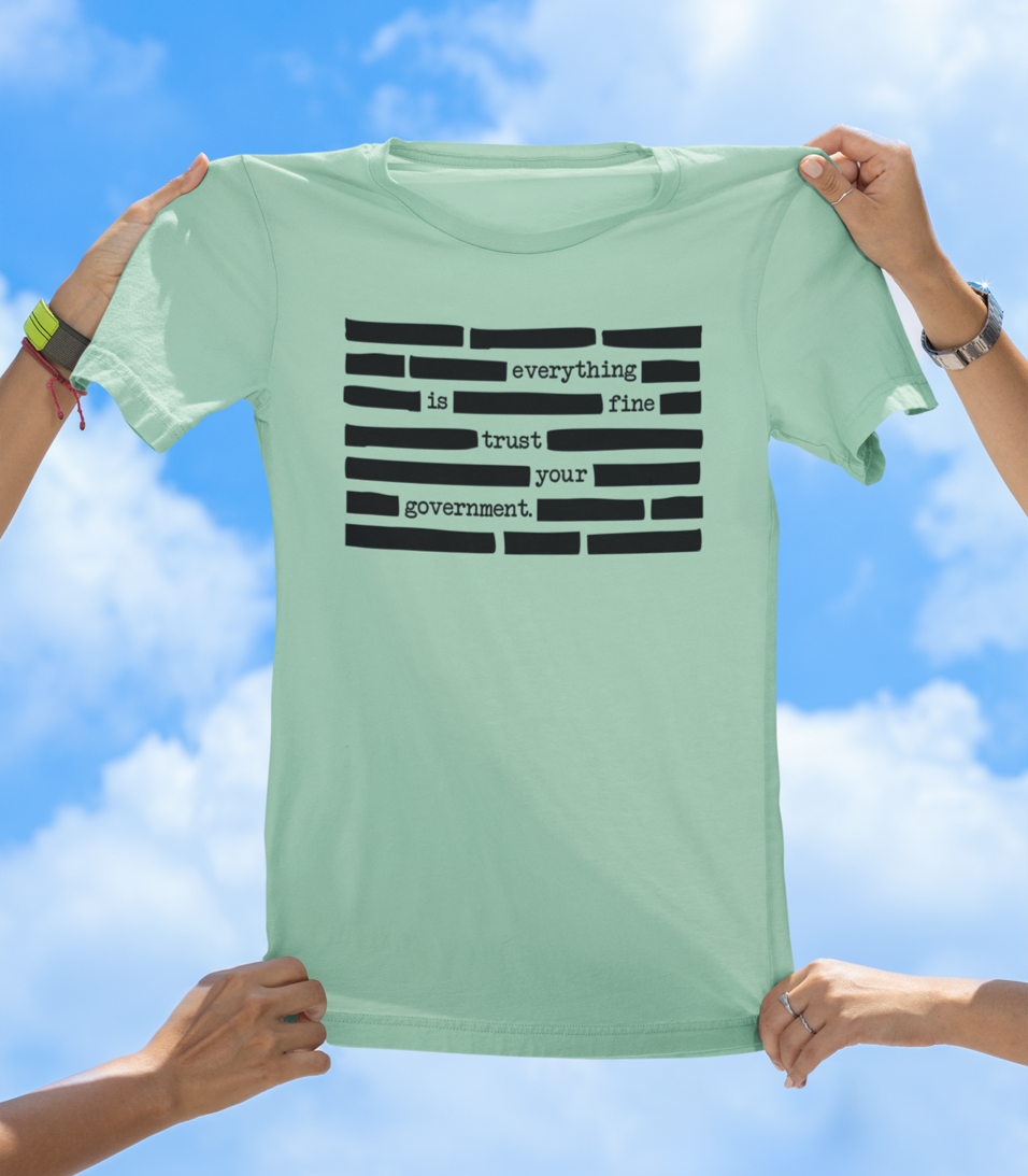 Trust Your Government Redacted Graphic T-Shirt (Everything Is Fine) - The Southern Yankee