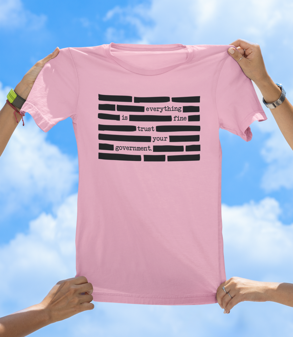 Trust Your Government Redacted Graphic T-Shirt (Everything Is Fine) - The Southern Yankee