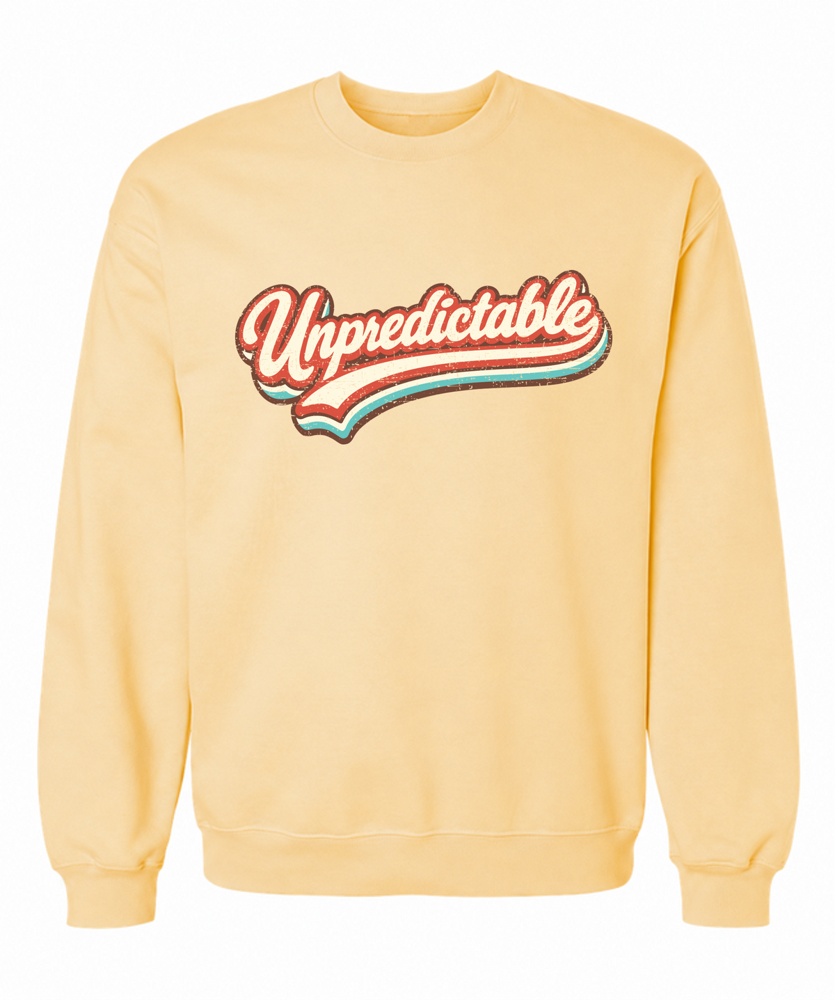 Unpredictable Sweatshirt – Retro Script Graphic Crewneck - The Southern Yankee