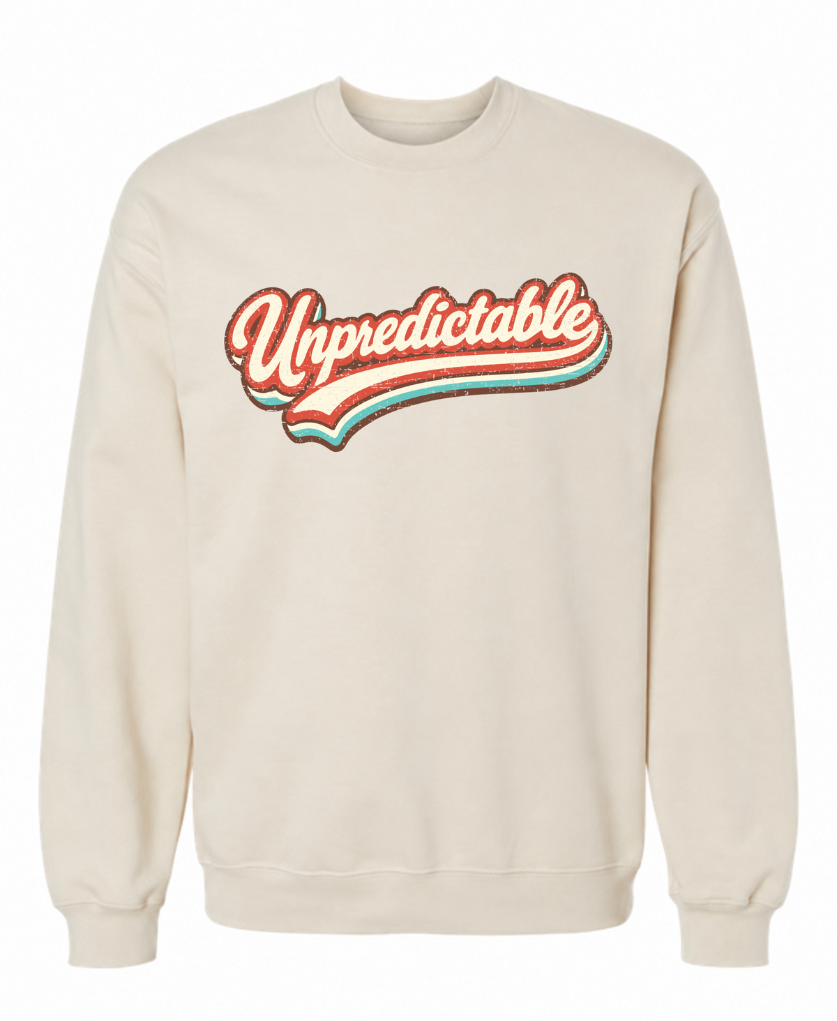 Unpredictable Sweatshirt – Retro Script Graphic Crewneck - The Southern Yankee