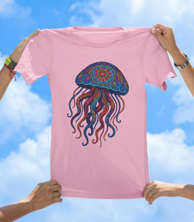 Vibrant Art Jellyfish T-Shirt | Colorful Ocean Jelly Tee - The Southern Yankee